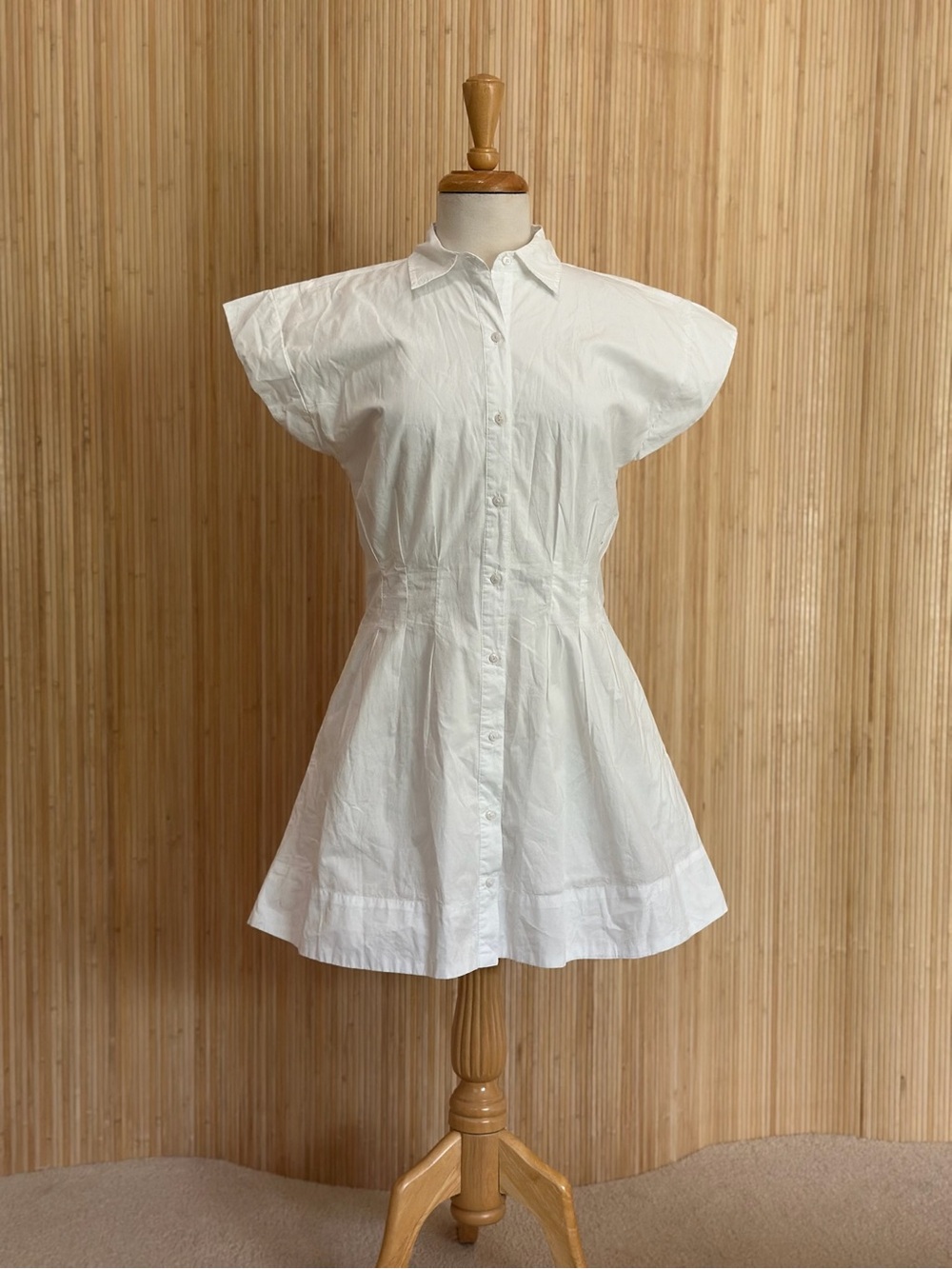Target White Button-Front Mini Shirt Dress
